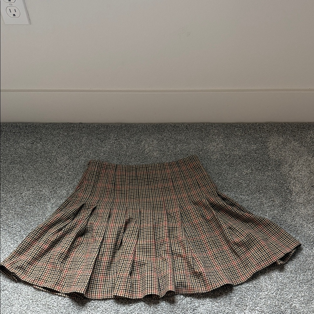 Brandy Melville Checkered A-Line Skirt